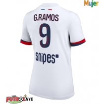 Camiseta Paris Saint-Germain Goncalo Ramos #9 Visitante Equipación para mujer 2025-26 manga corta